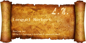 Lengyel Norbert névjegykártya